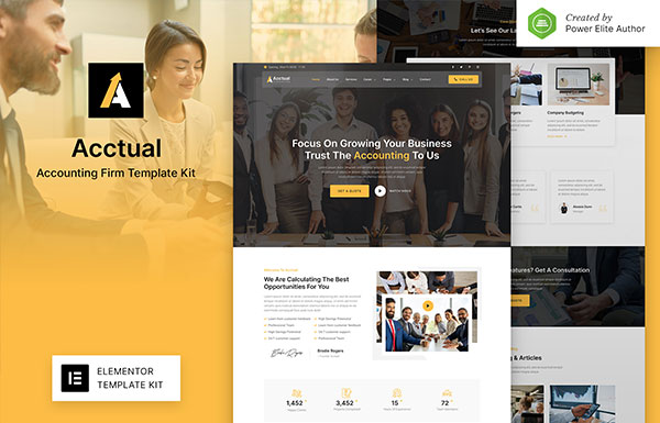 Acctual Accounting Firm Elementor Template