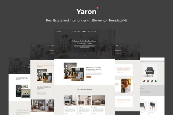 Yaron Real Estate Interior Design Elementor Templa