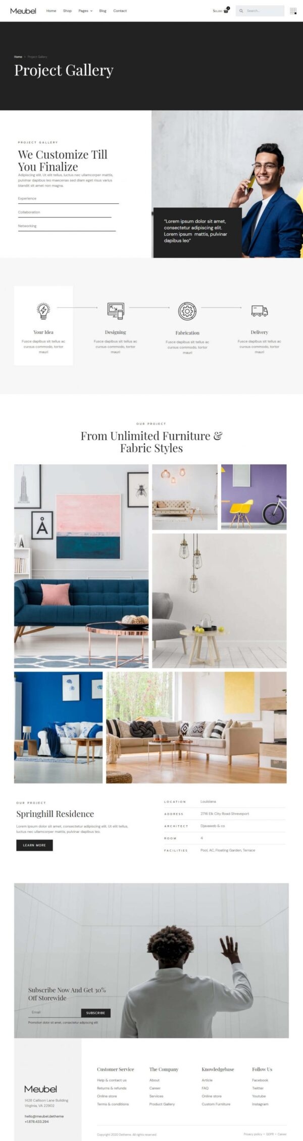 Meubel Modern Furniture Woocommerce Elementor Template kit