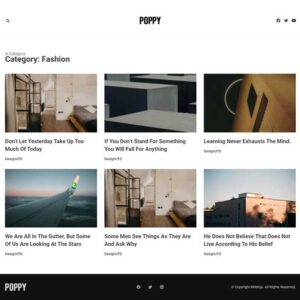 Poppy Blog Magazine Elementor Template Kit