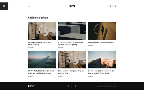 Poppy Blog Magazine Elementor Template Kit